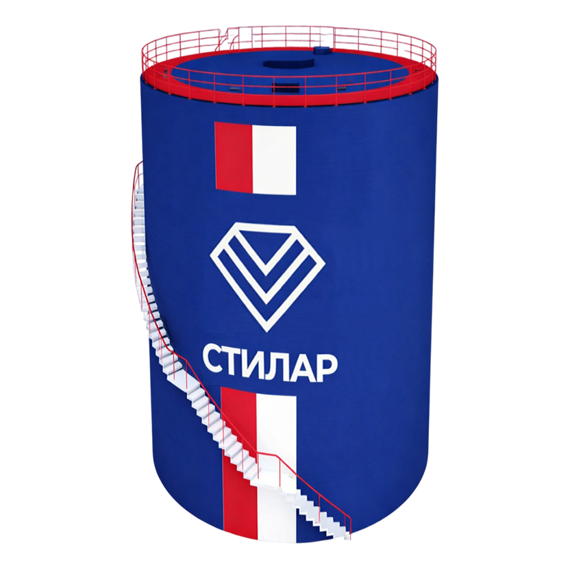 Цельносварной резервуар РВС для питьевой воды 15 м³ от завода-производителя